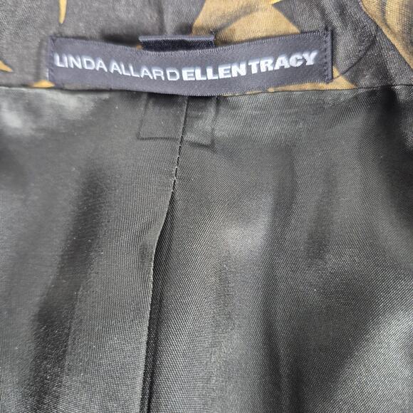 Linda Allard Green Purple Berry Print Silk Wool Blend Lined Vintage Blazer 14 LG - Picture 3 of 5